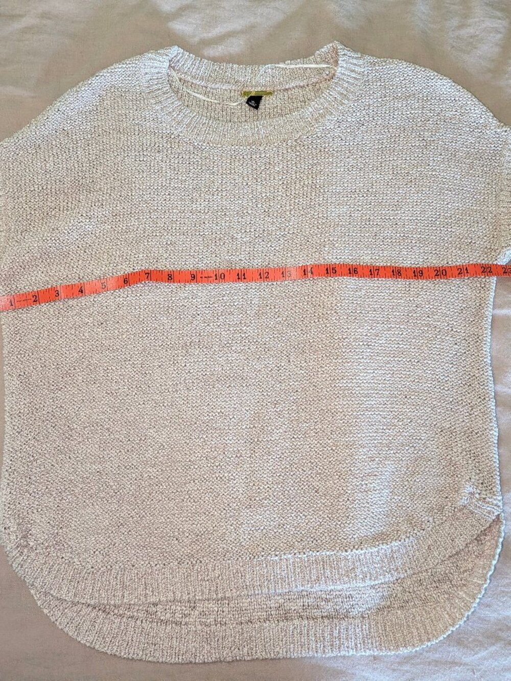 Dana Buchman Cotton Sweater Creamy Beige XL Lightweight
